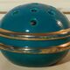 Art Deco green & gold flower ball vase