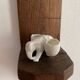 Small elephant in biscuit porcelain, 19th century salt cellars