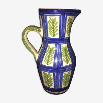 Pitcher vegetable decor, Keraluc Qimper, 1950