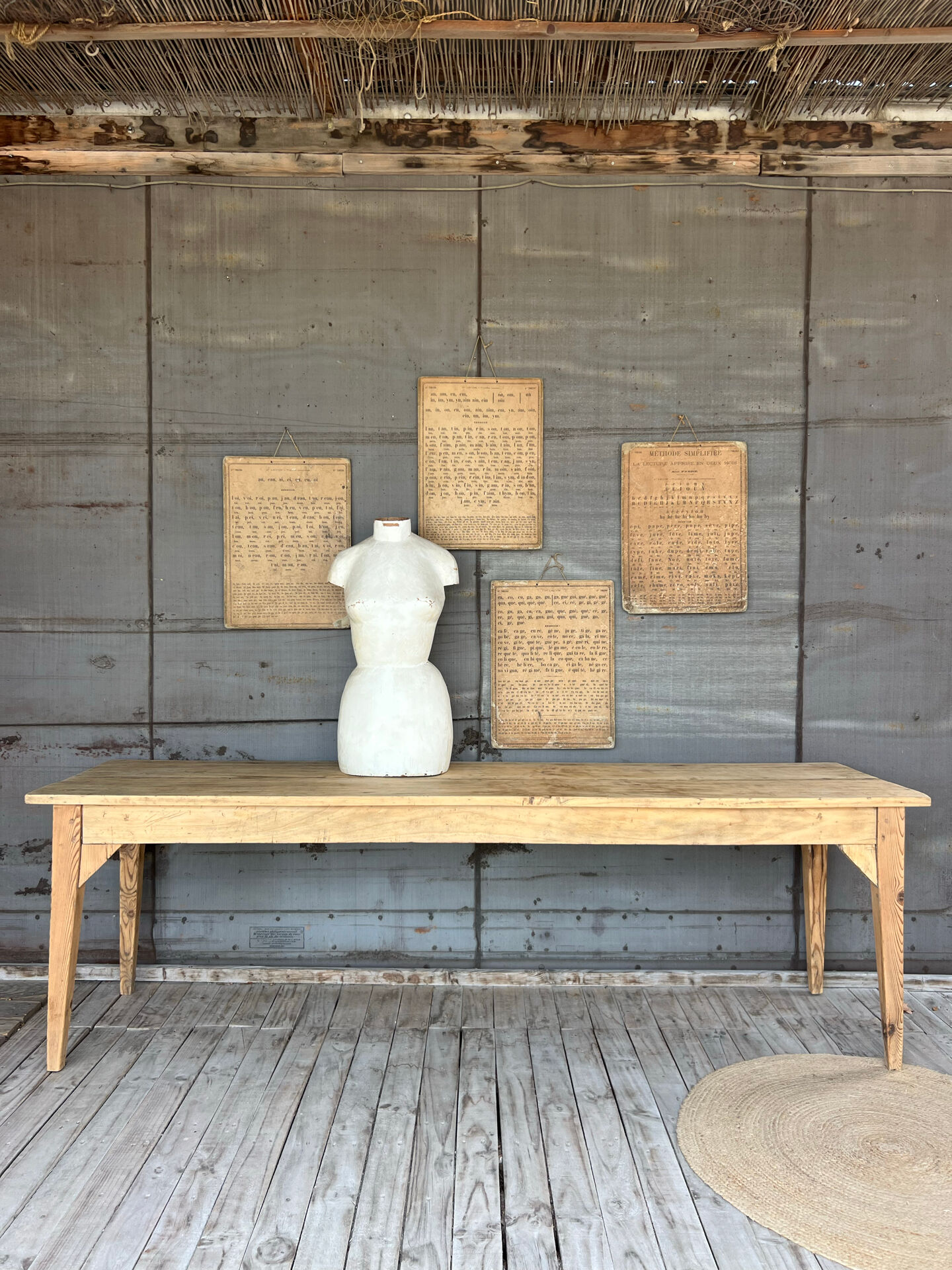 Console d’atelier bois brut