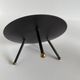 Vintage Modernist Large Sized Black Metal Candle Holder