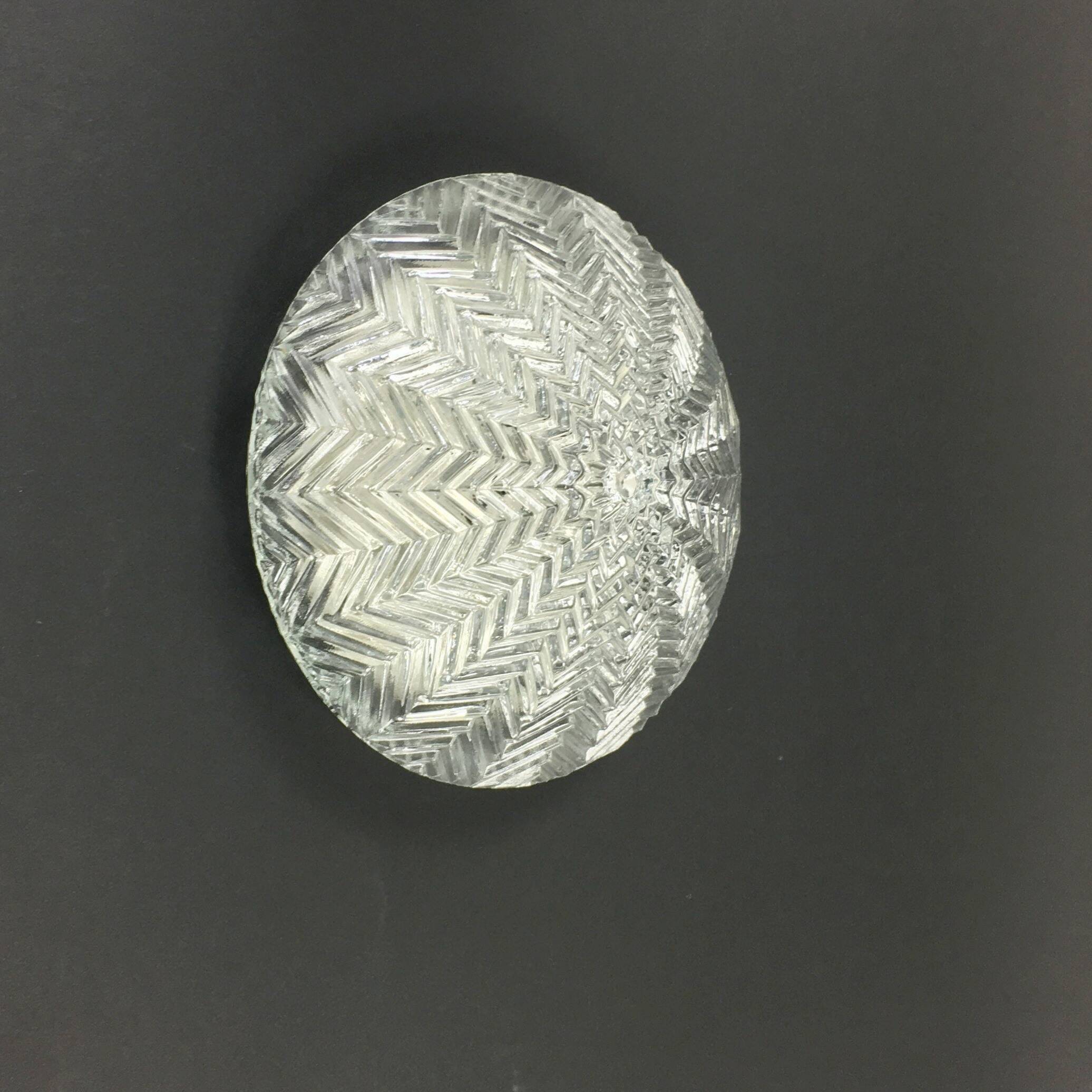 Pair of Geometric Glass Wall Lights from Limburg, Germany, 1970s