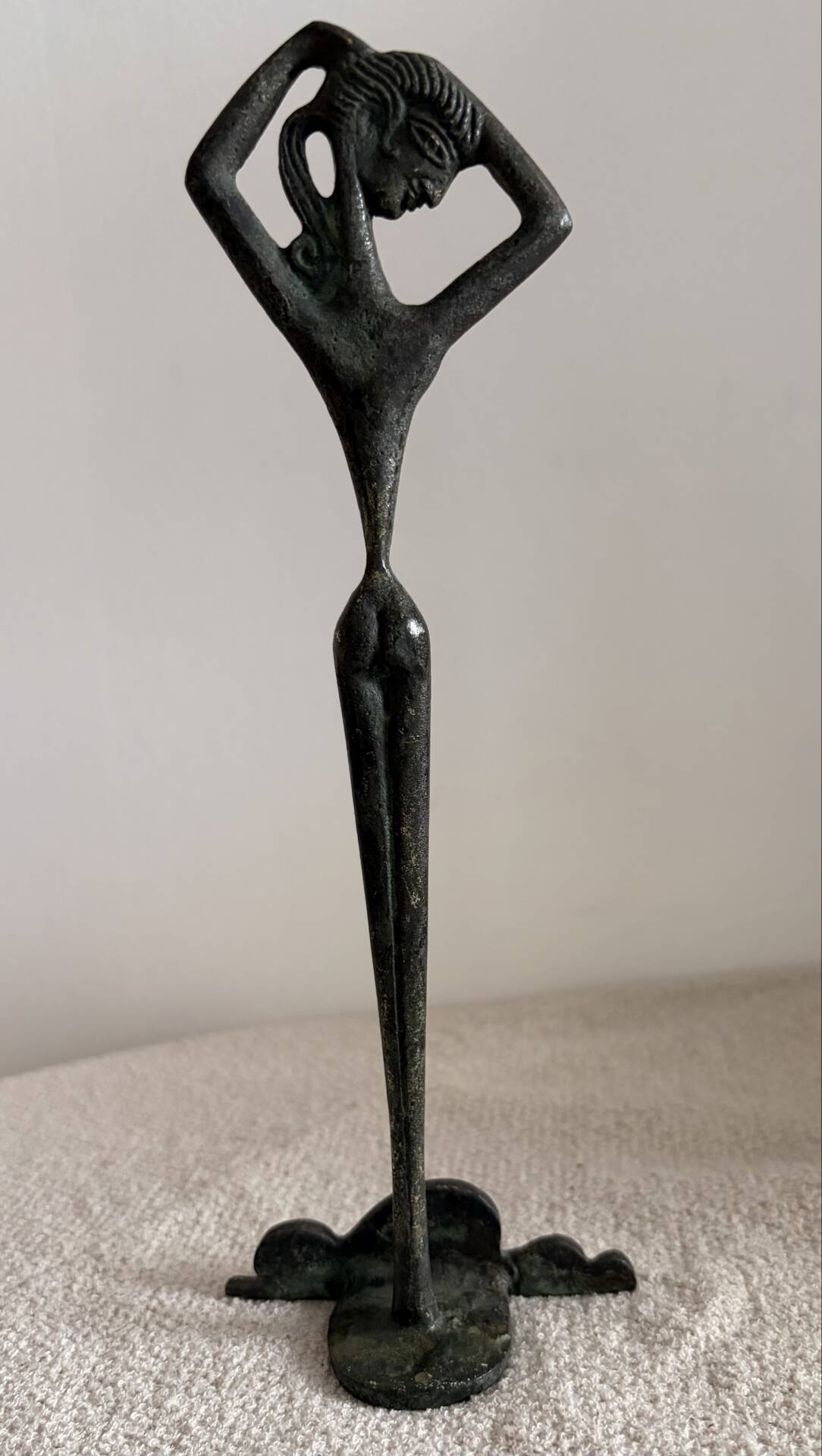 Vintage 1960s Mid-Century Modern Oxidized Bronze Aphrodite Statue