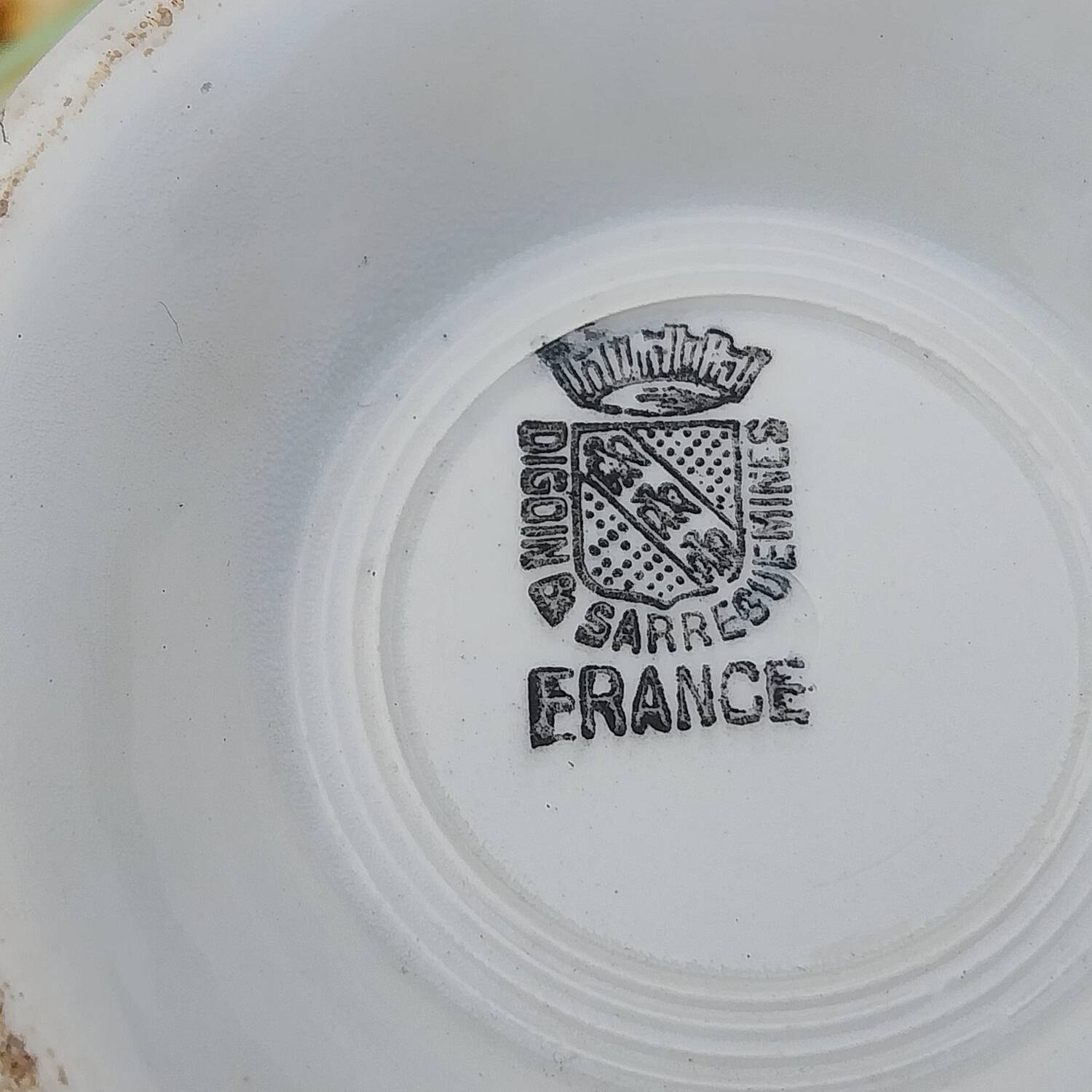 Green earthenware bowl