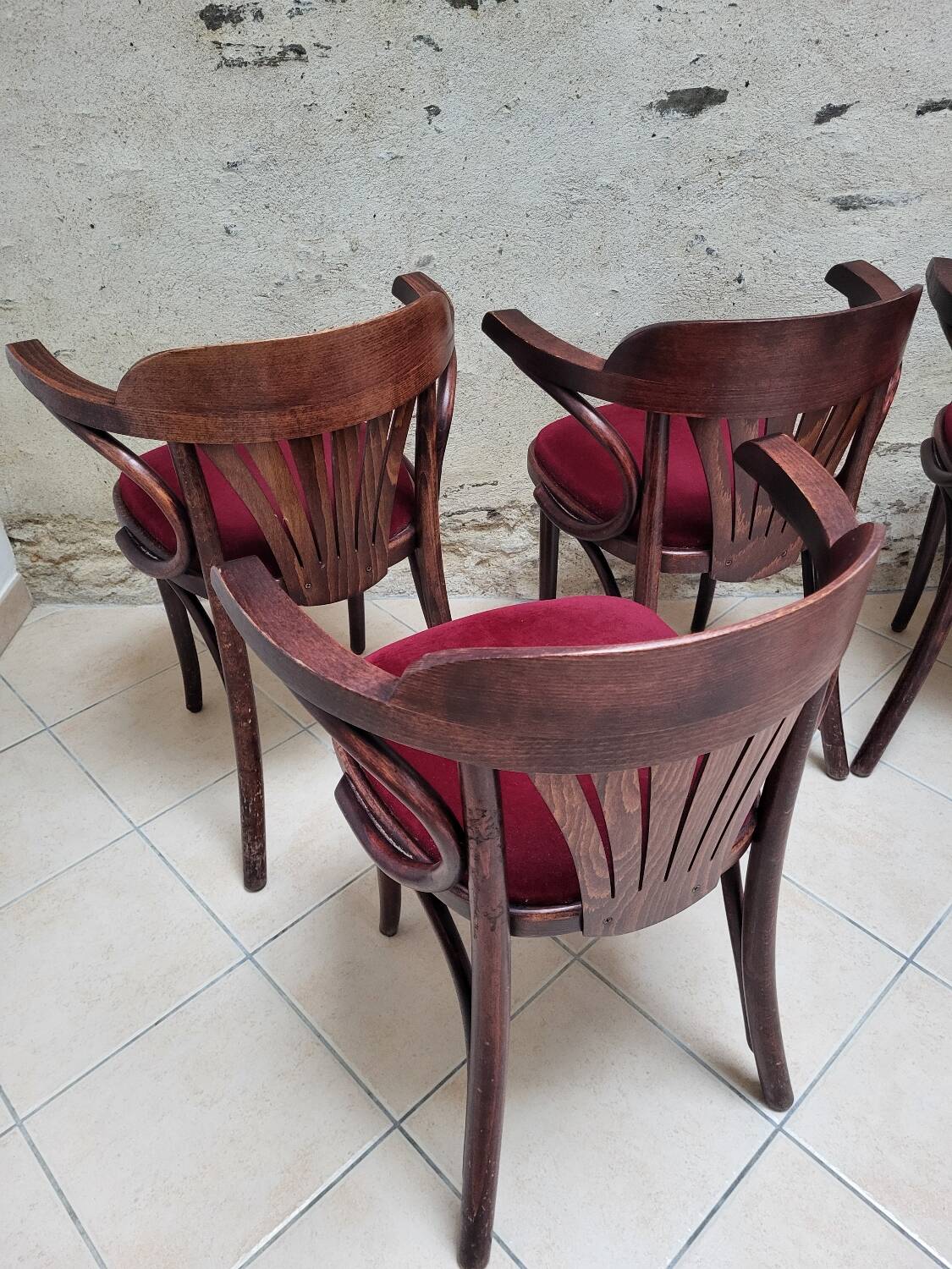 6 Fauteuils bridge bistrot