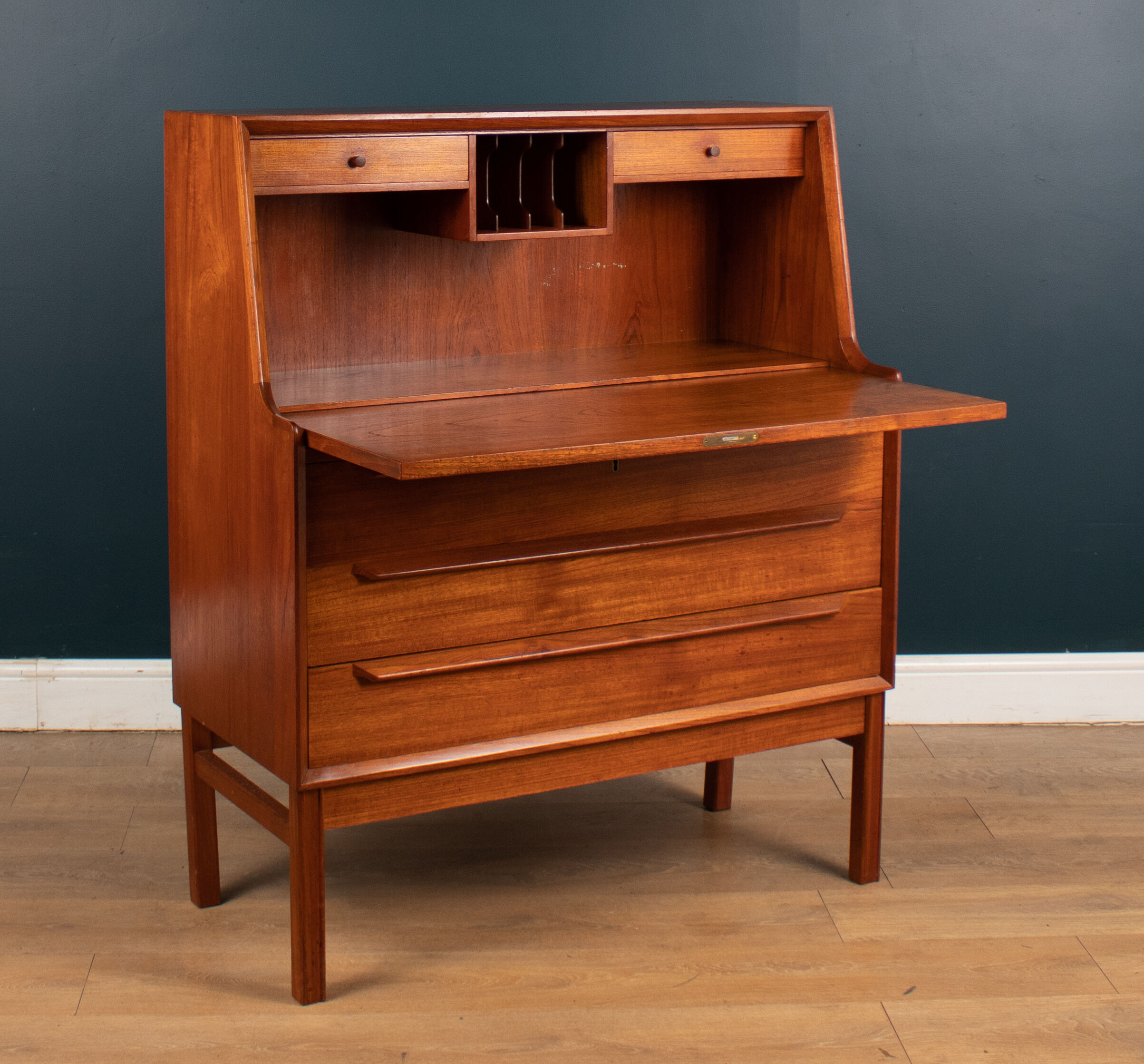 Restored 1960s Retro Danish Bureau Desk Mid Century