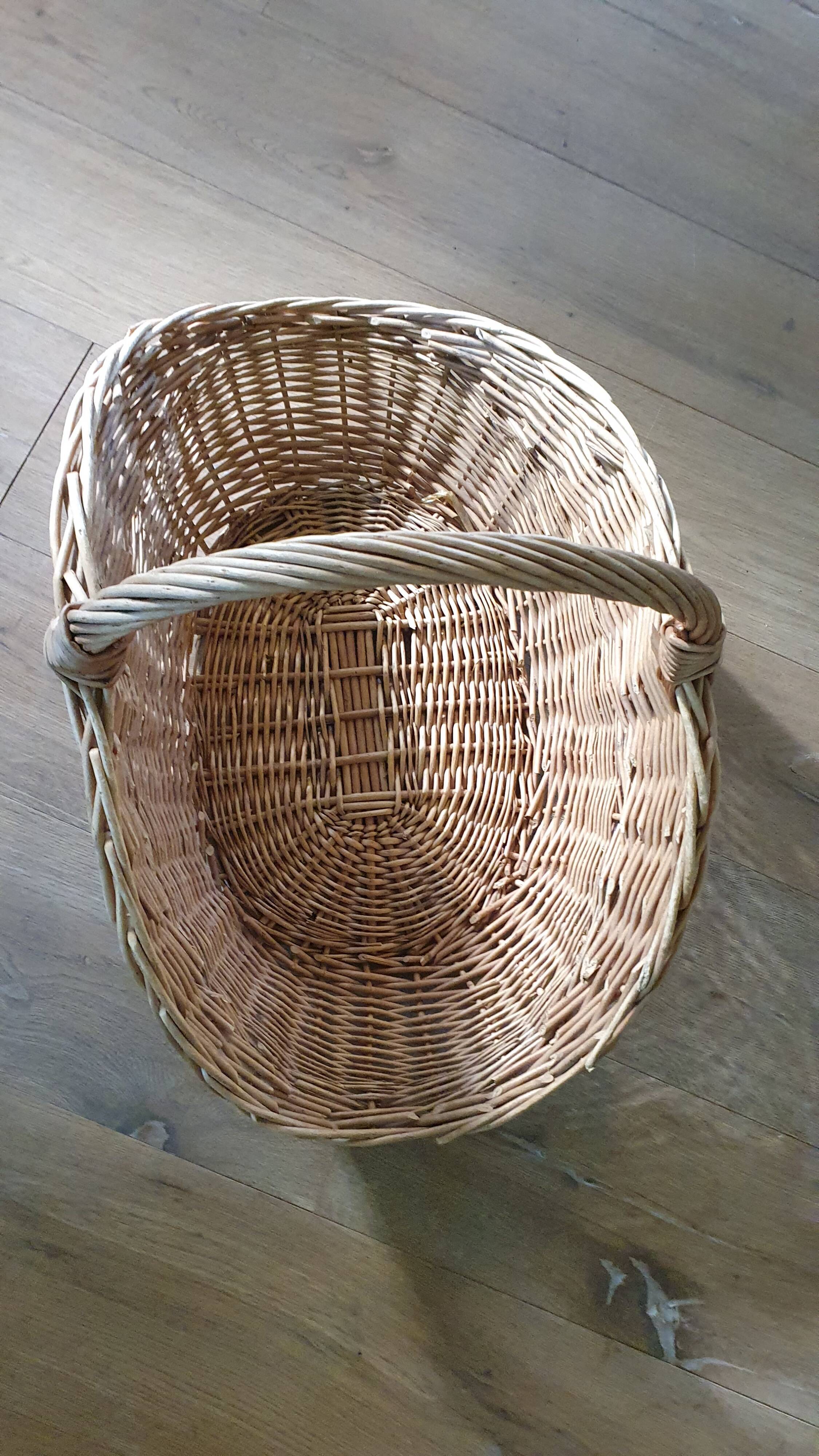 Vintage wicker log basket