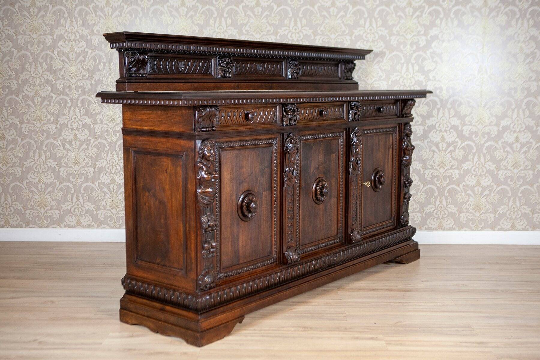 Renaissance Revival Sideboard in Oak