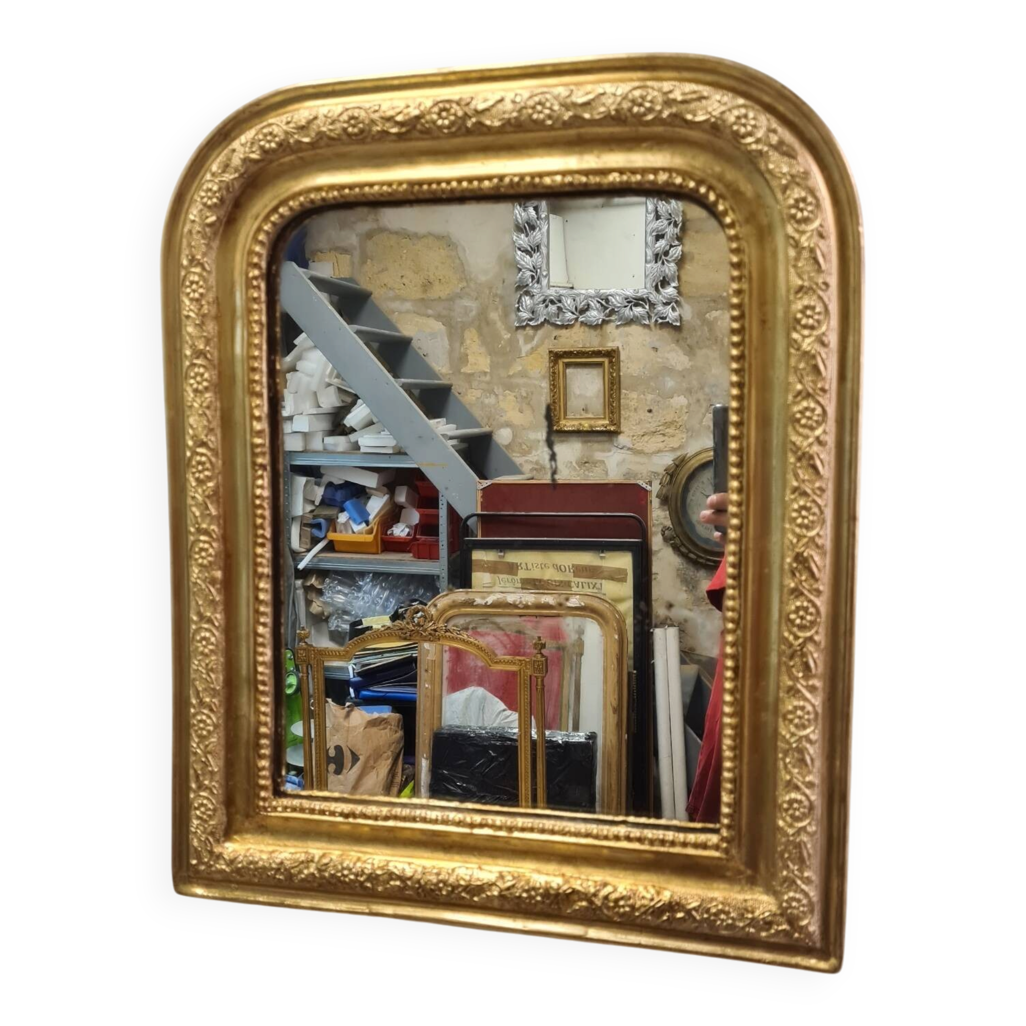 Miroir ancien doré Louis Philippe