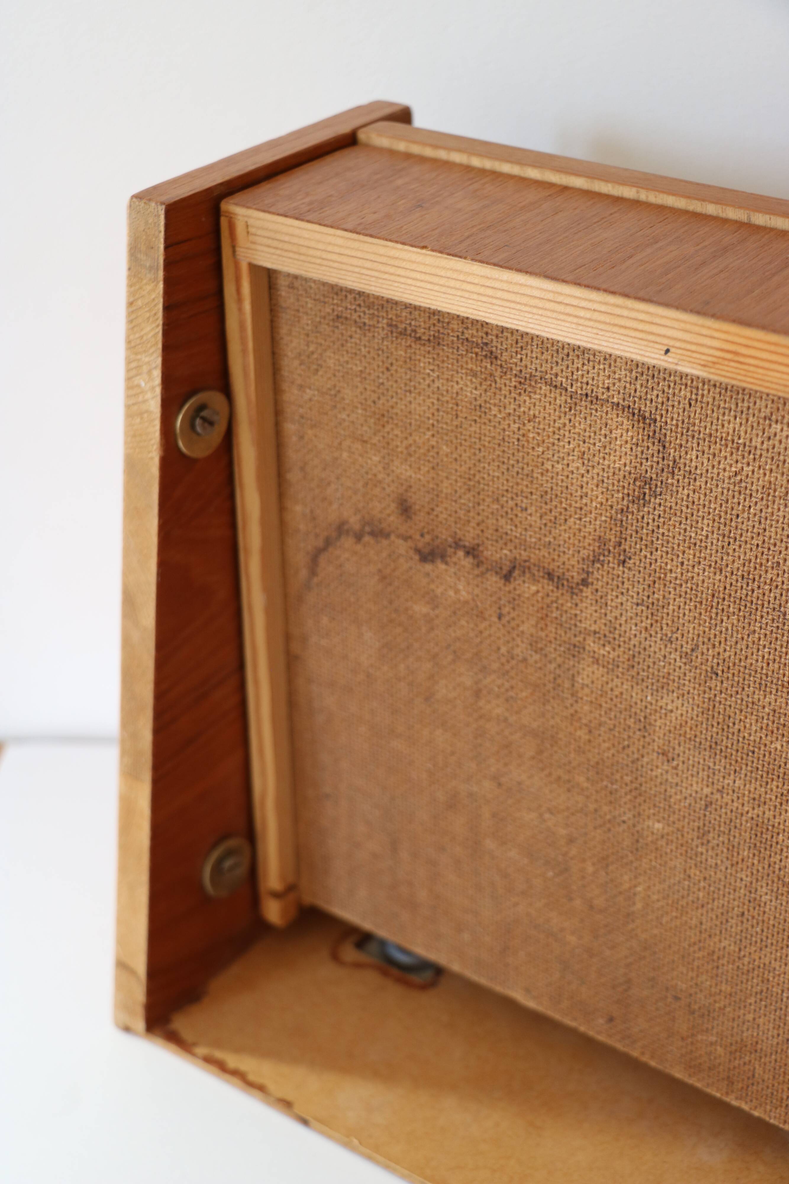 Wall shelf, Scandinavian teak wall bedside table, 1960