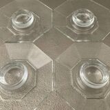 Series of 4 vintage octagonal egg cups France