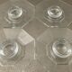 Series of 4 vintage octagonal egg cups France