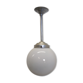 Vintage white opaline ball suspension