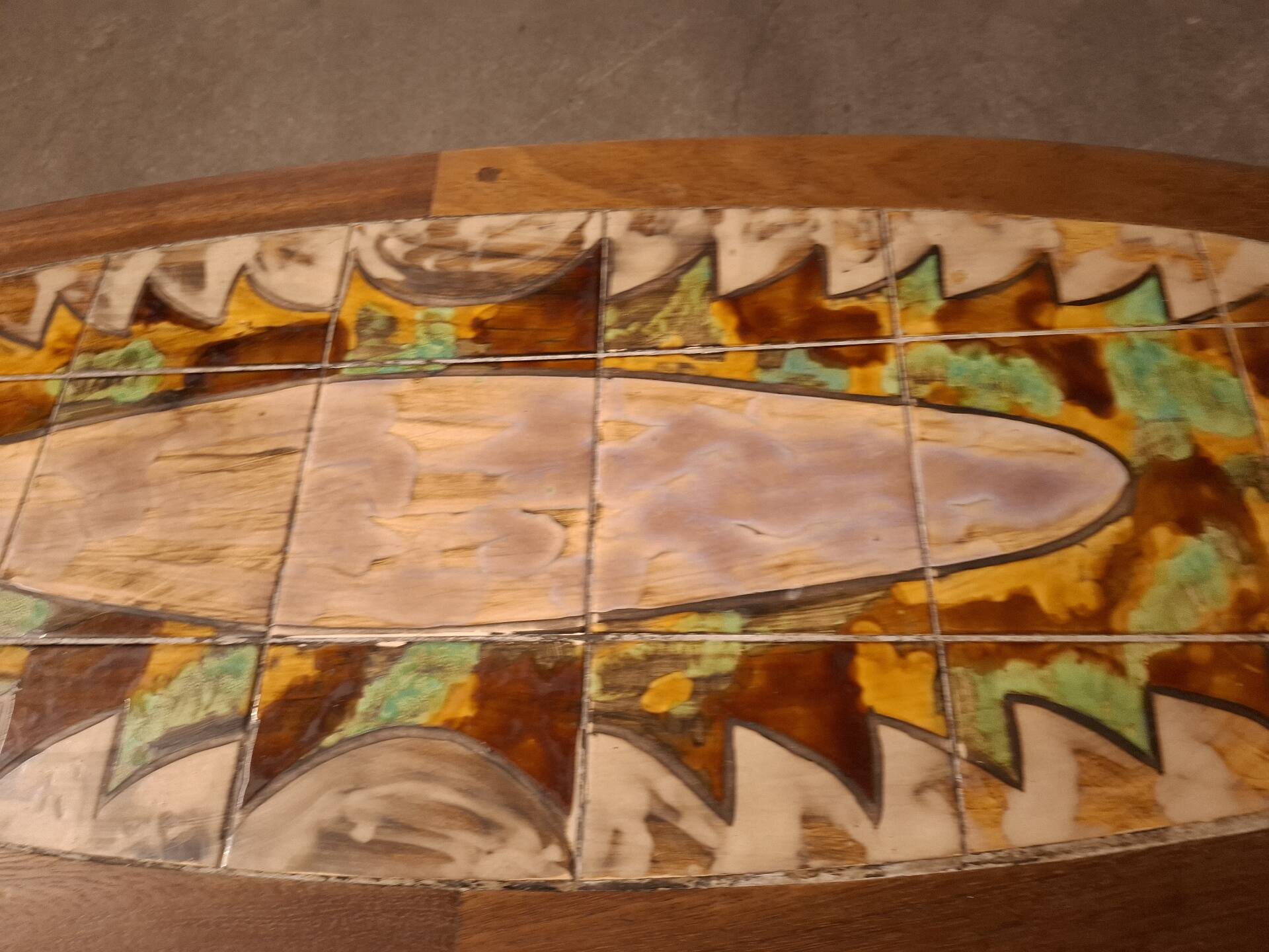 Ceramic coffee table, Vallauris, Gustave Reynaud