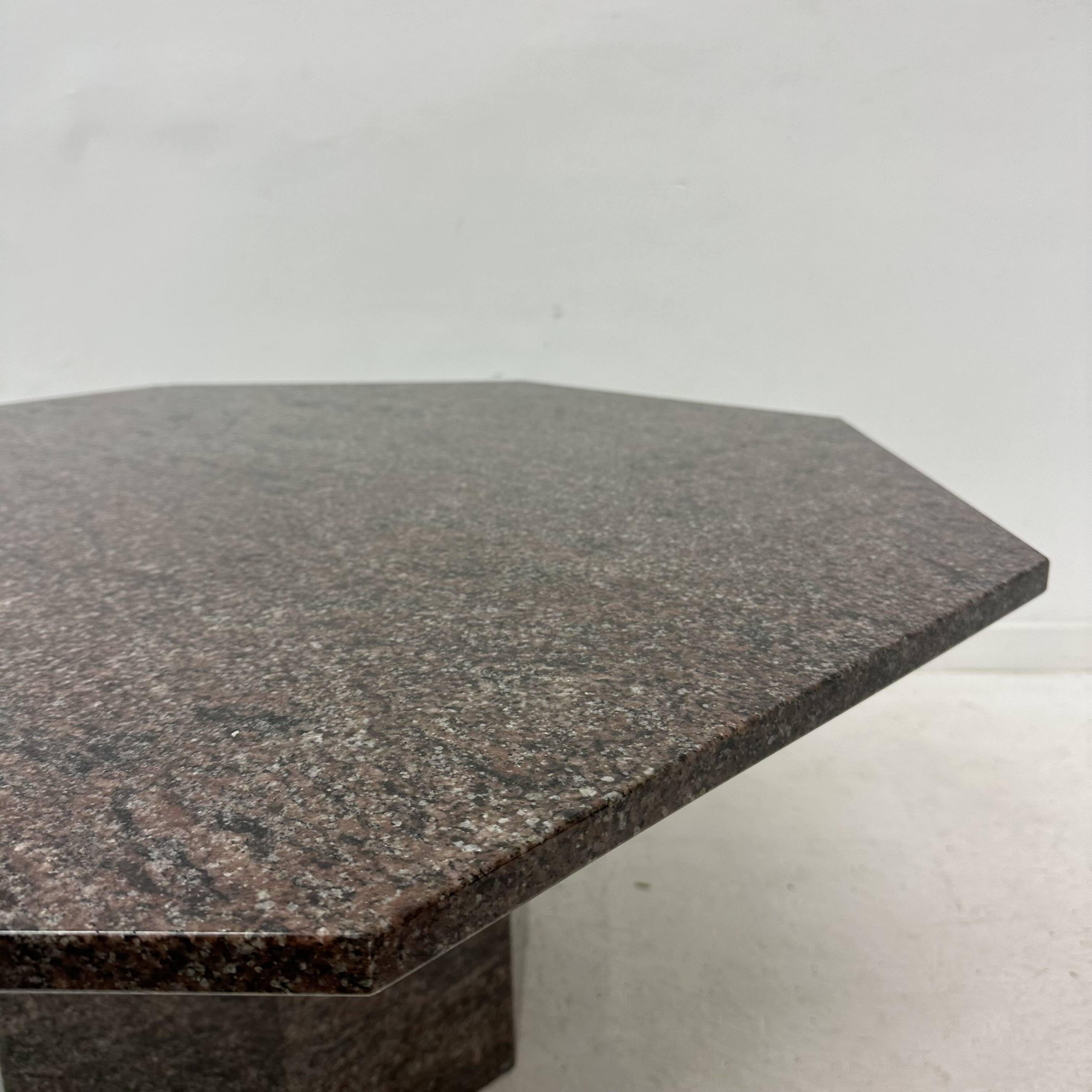 Mid-Century Hexagonal Granite Coffee Table, 1980s