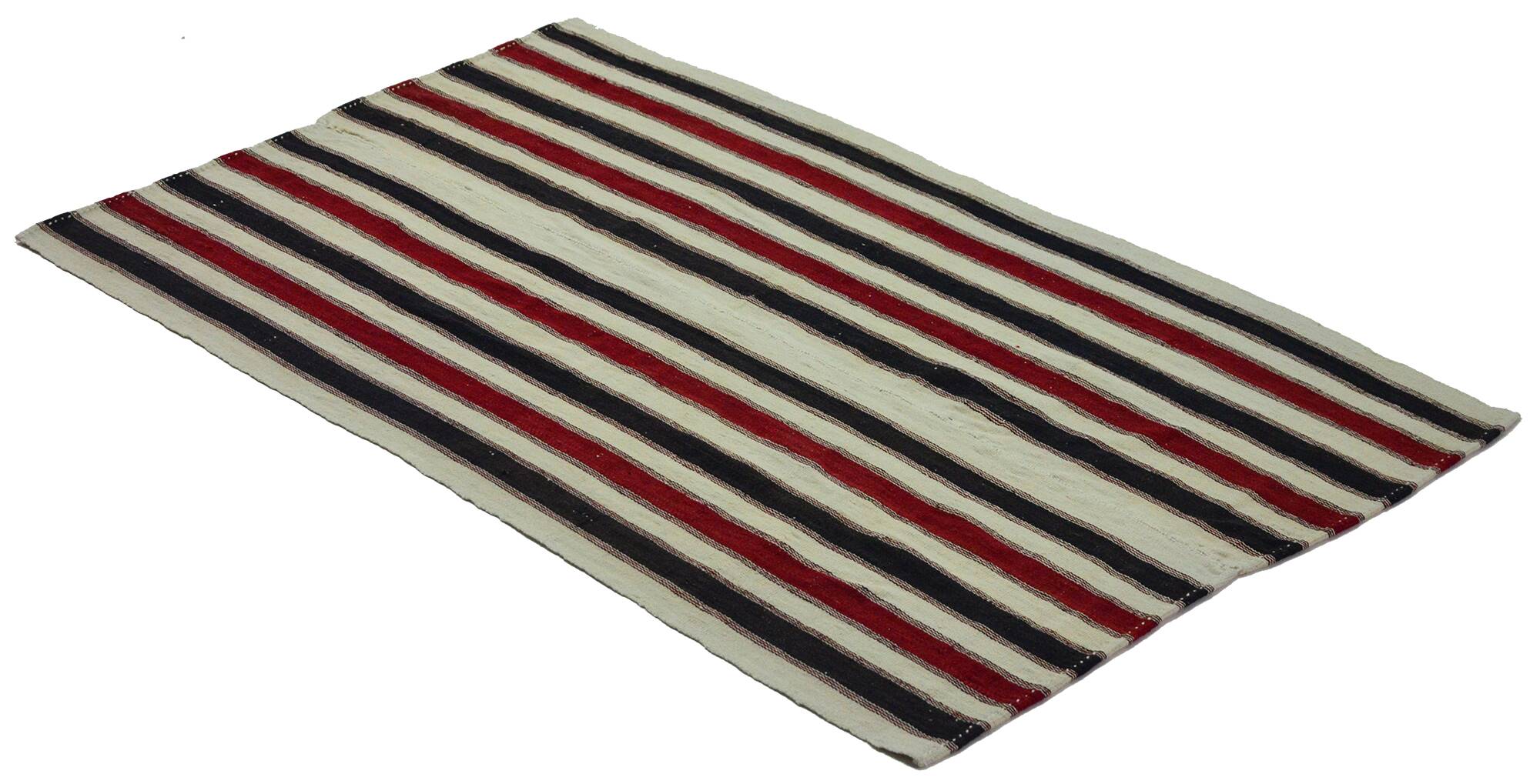 Grand Turkish Kilim Konya 108x182 cm Vintage Striped Handwoven