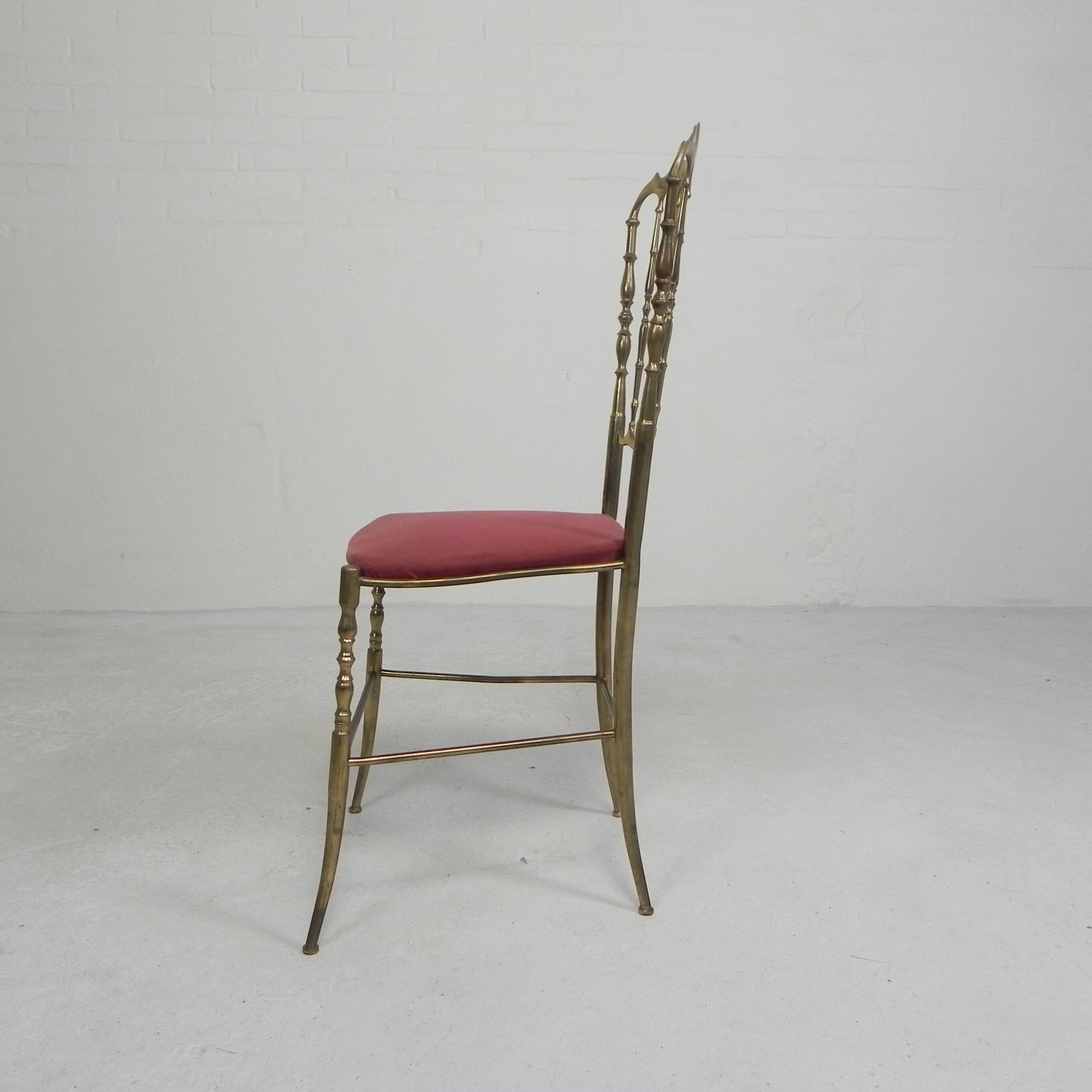 Chaise style Hollywood Regency, Chiavari, années 1960