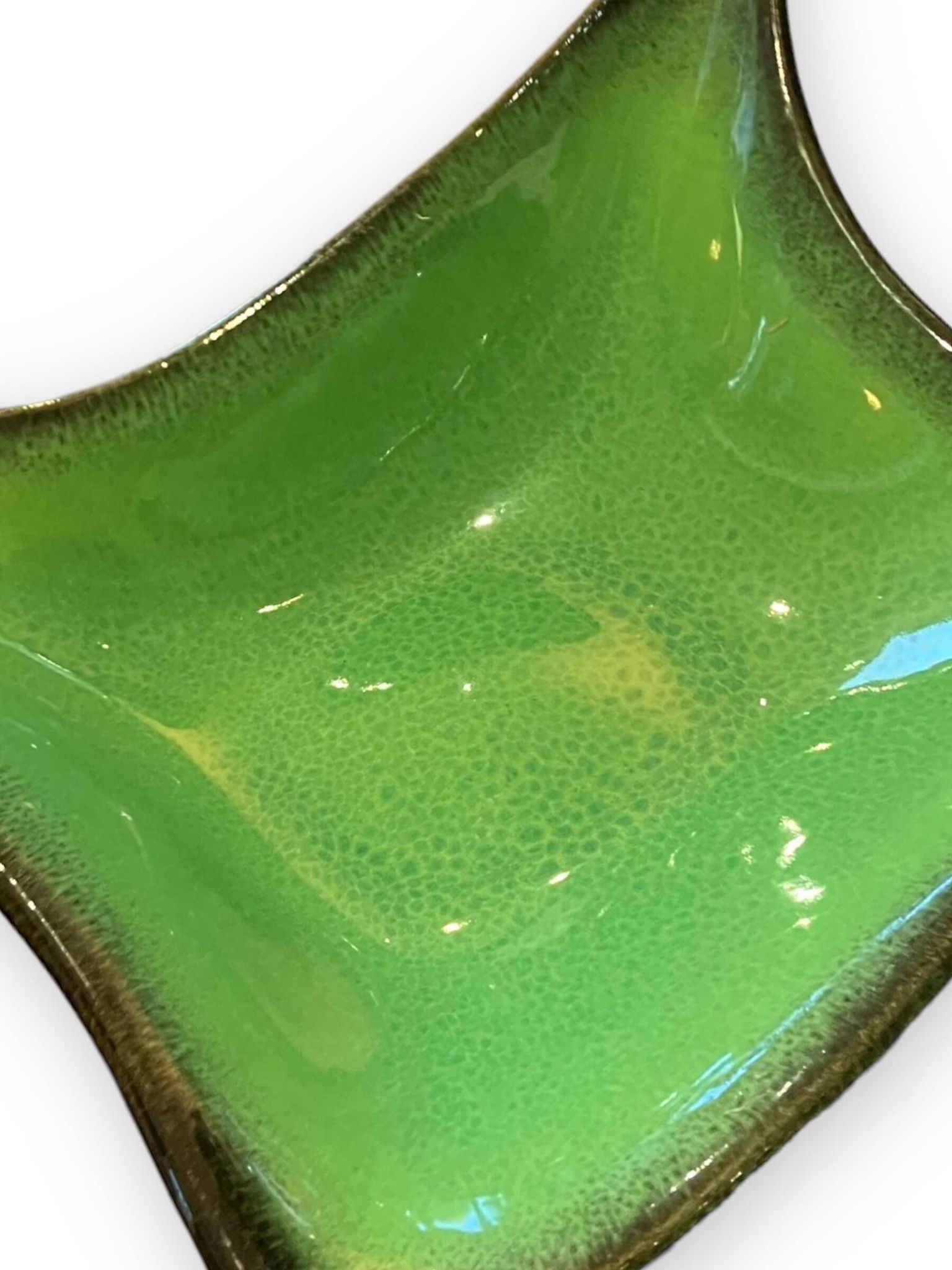 Ceramidi cup in varnished ceramic green and black mordorée