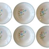 6 old earthenware soup plates from Salins-les-Bains (Jura)