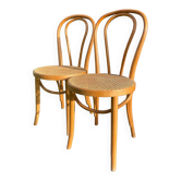 Paire de chaises bistrot bois clair