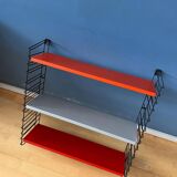 Orange, red and gray Tomado vintage modular wall system - shelves - unit