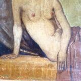 Tableau ancien Nu féminin époque Art Deco