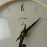 Old mechanical watch/clock, Peter, ceramic, vintage