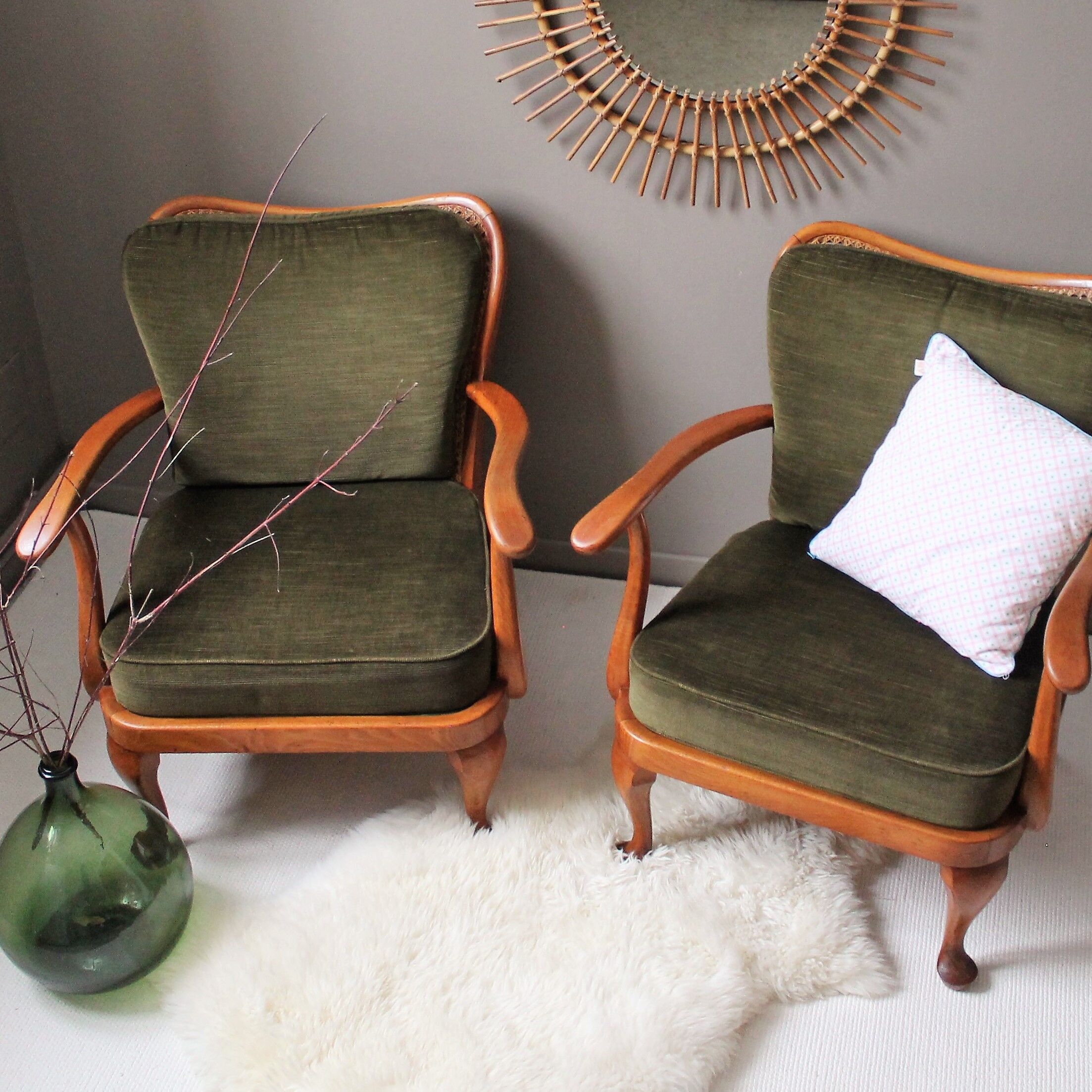 Pair English Chair nineteenth Chippendale style