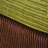 Green and brown corduroy modular sofa, 1970s.