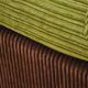 Green and brown corduroy modular sofa, 1970s.