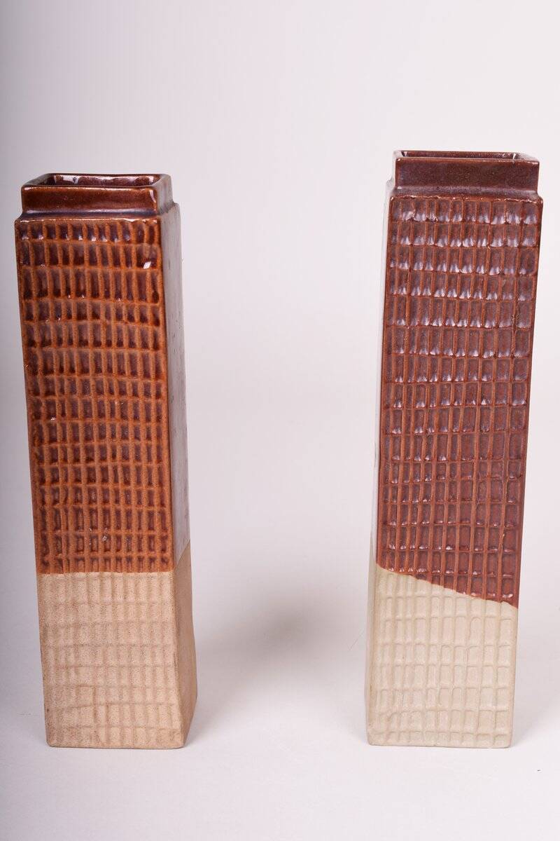 Mid-Century Vases in Ceramic by Kramika Horní Bříza, Czech, 1970s, Set of 2