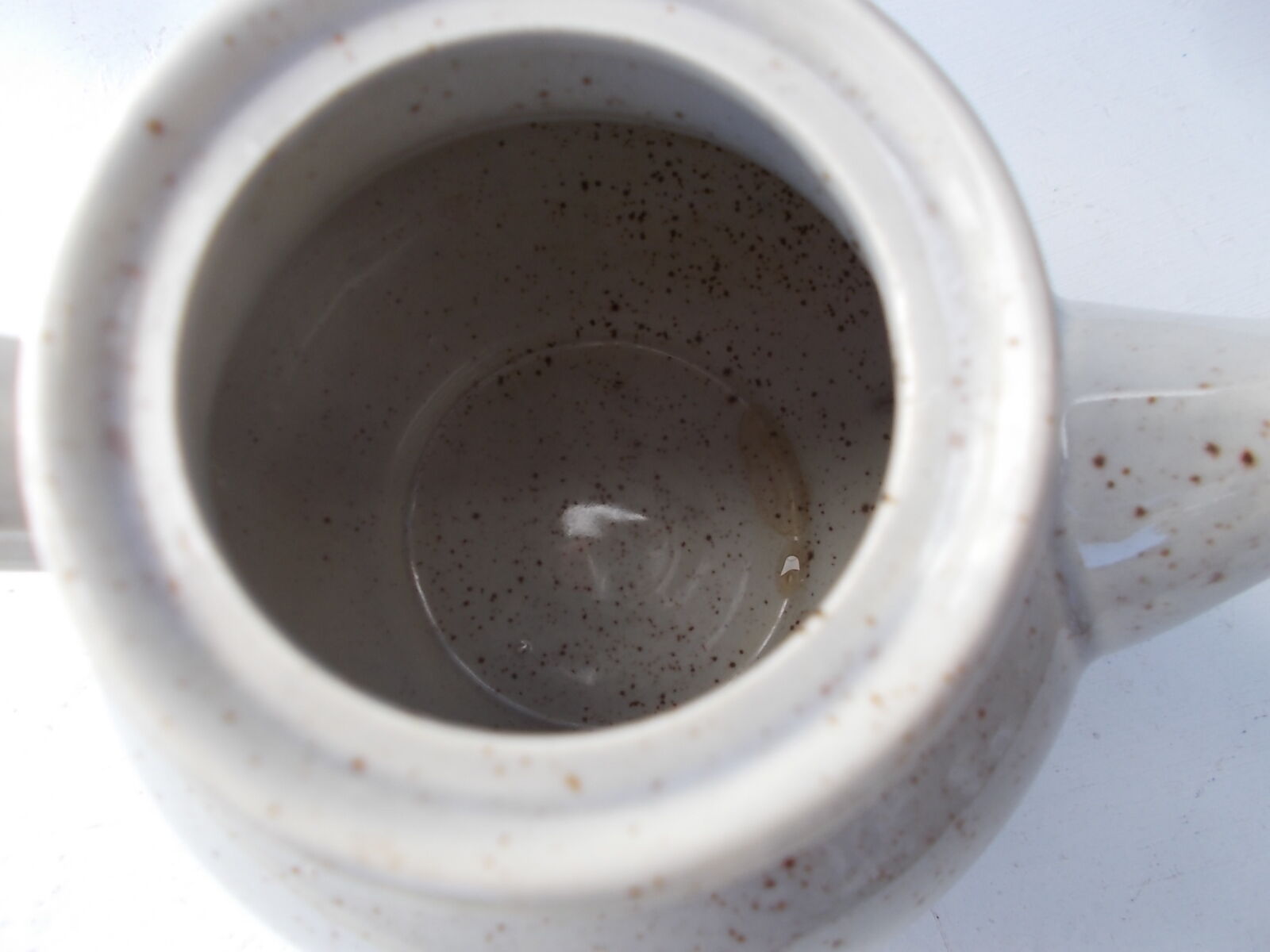 Speckled stoneware coffee pot