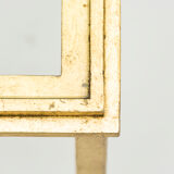 Table basse fer forgé dorée signée Robert Thibier années 60