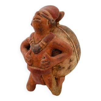 Mexican Statue Mexico Maya Terracotta Vase