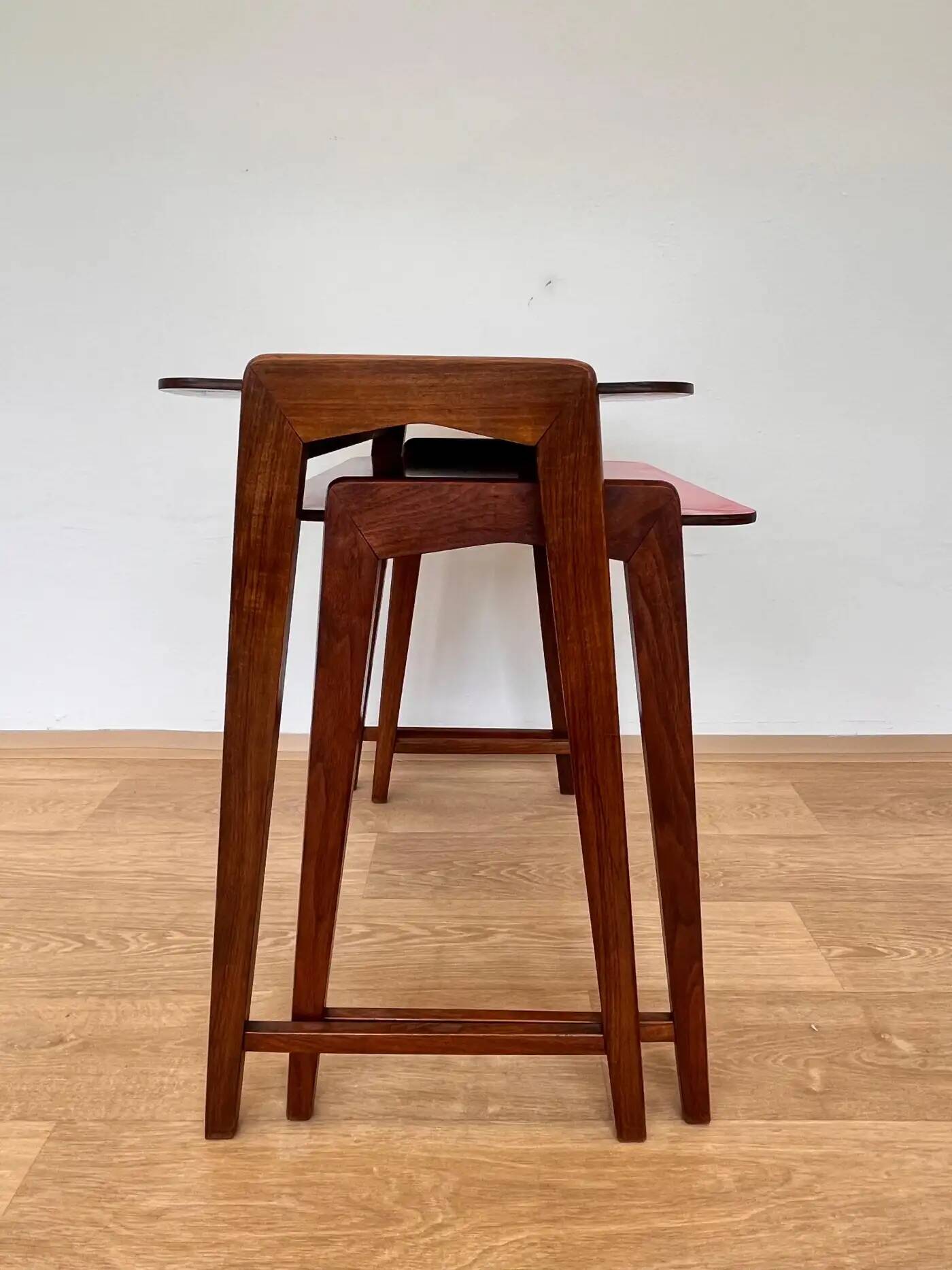 Set of two design formica nesting tables - Czechoslovakia, around 1960s