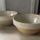 Set of two 2.5l salad bowls in vintage Digoin stoneware