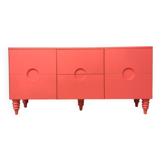 Jaime pink sideboard / cabinet from the 1990s