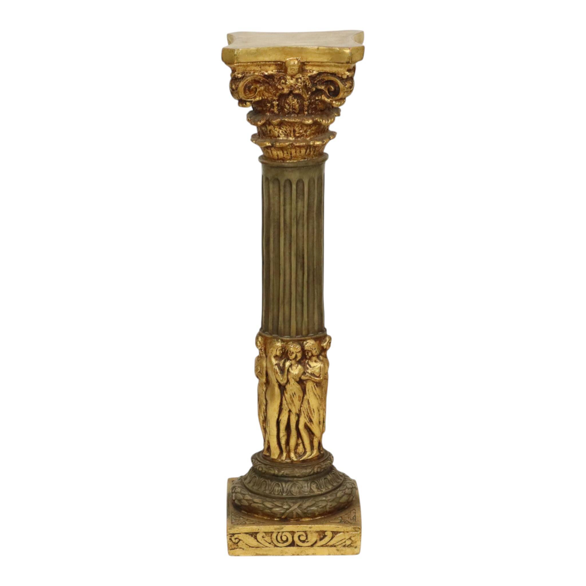 Classical Gold Column Resin Pillar Baroque Style 20th Century