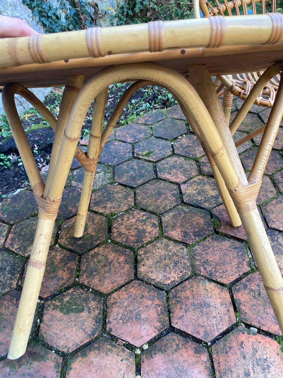 Vintage rattan lounge