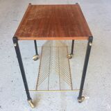 Service in wood and metal, vintage