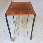 Service in wood and metal, vintage