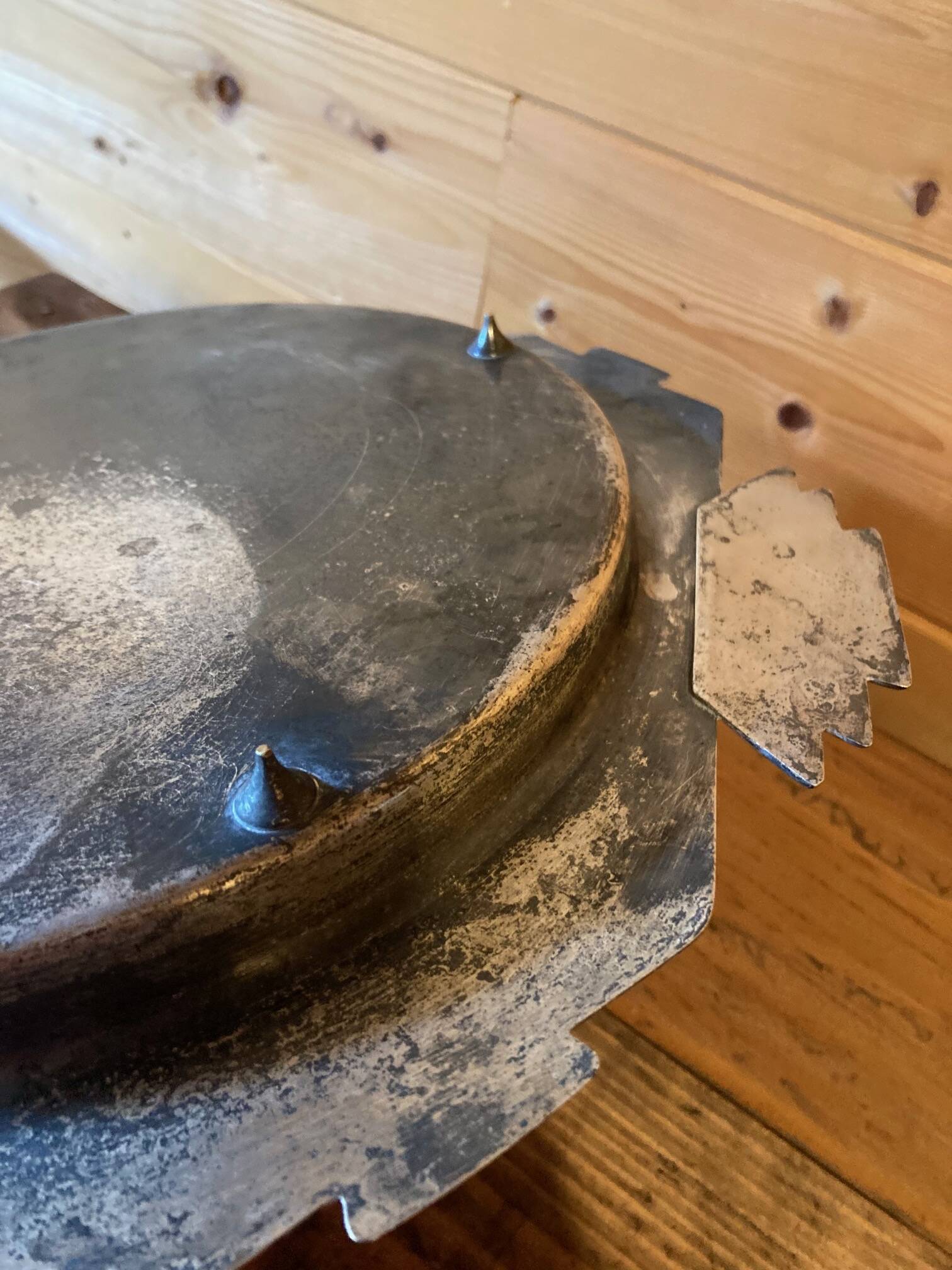 Elegant Art Deco silver-plated metal serving tray, double hallmarked