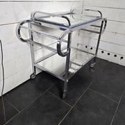Art Deco trolley on wheels in chromed metal, 1930s