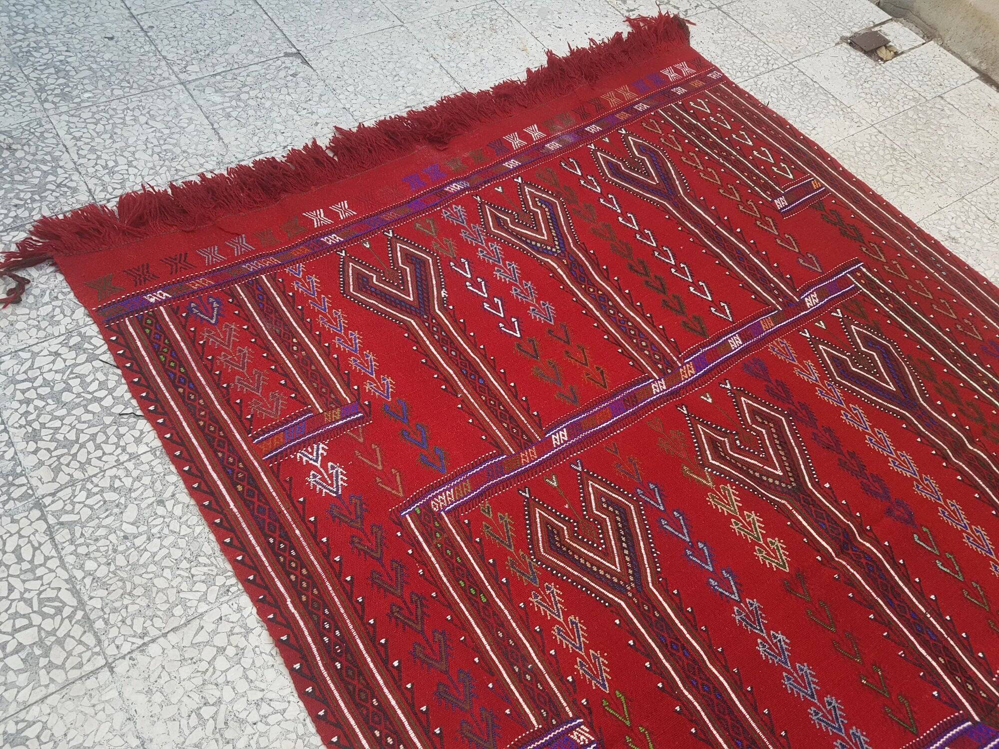 Vintage Turkish kilim handwoven 172x248 cm