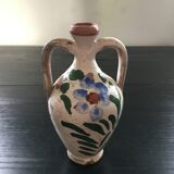 Small old amphora with floral decoration