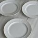 6 assiettes plates en porcelaine blanche