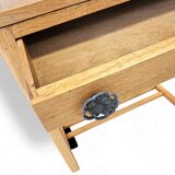 Solid oak side table 1970s  Width 60 Depth 40 Height 64 cm