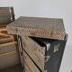 Antique 1924 Belber black leather steamer trunk - large travel wardrobe