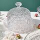Round dish with crystal bell