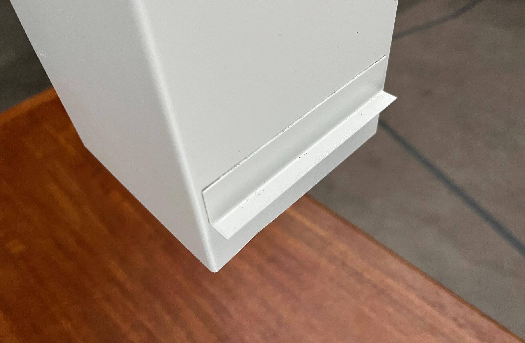 Minimalist cubic metal suspension, mid-century, 1960s.